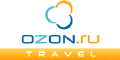 Логотип OZON.travel — онлайн–продажа туристических услуг, быстрый, удобный, самый эффективный способ приобрести железнодорожный или авиабилет, выбрать место отдыха и разработать маршрут